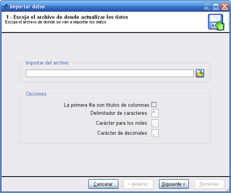 Importar Datos