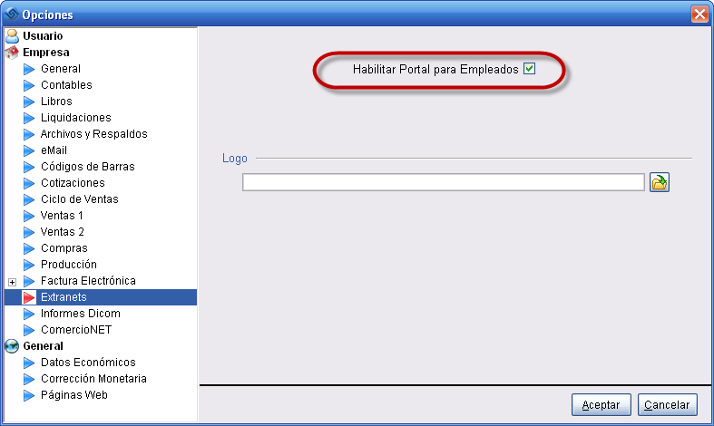 Portal para Empleados Laudus