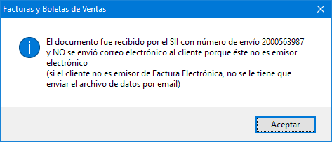 Envio Ok DTE Factura Electrónica Cliente no DTE