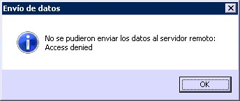 Error envío respaldo AWS