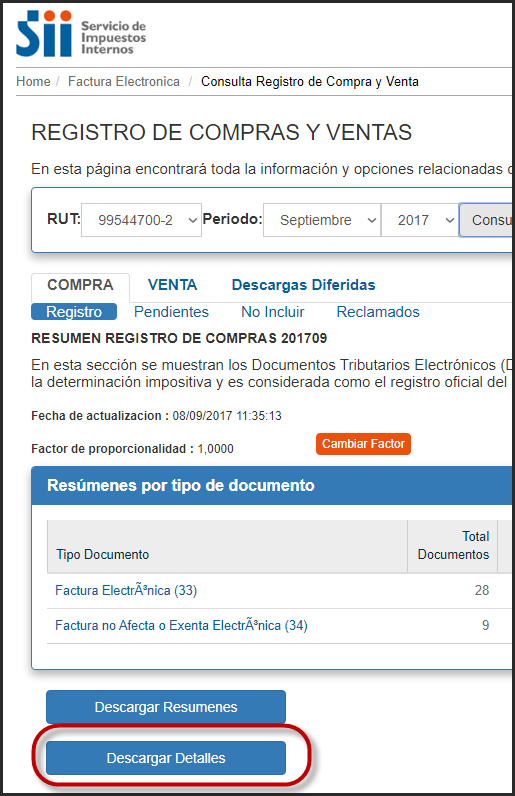 Descargar Detalle Registro Compras Ventas