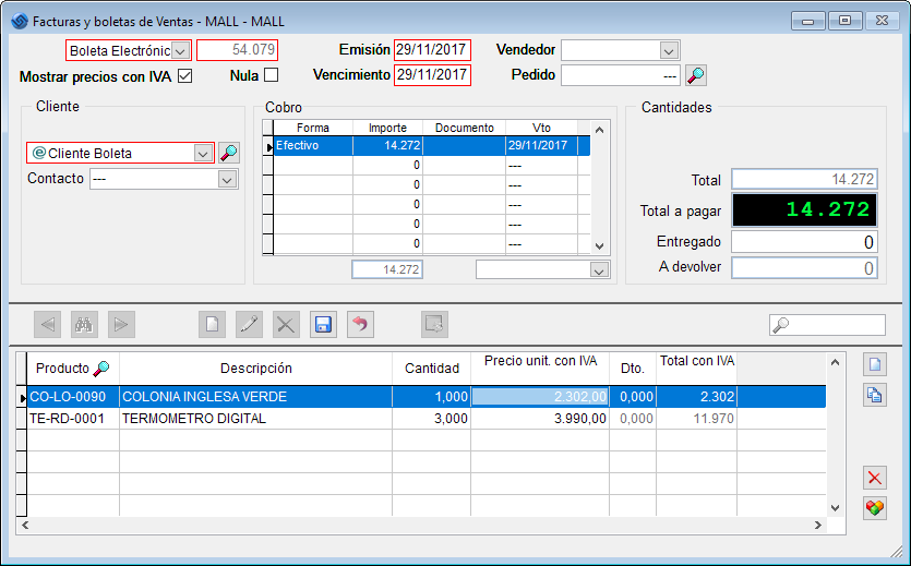 Software Ventas - Ajuste Redondeo Paso 1
