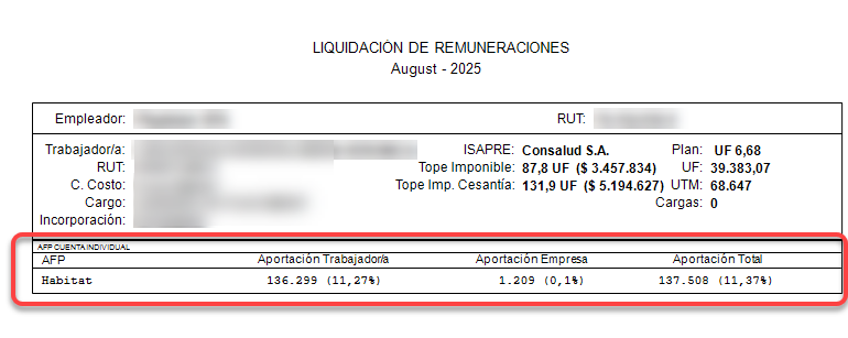 Liquidación Reforma Previsional
